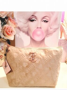 🌺Juicy Couture Logo Cosmetic Bag Cosmetic Case Travel Bag